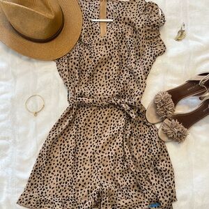 Cheetah print romper